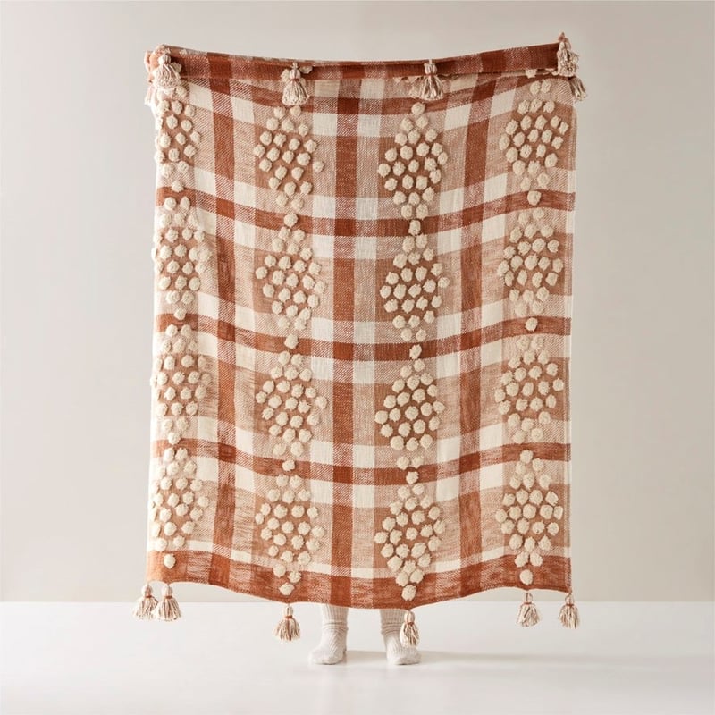 Hyde Tobacco & Rust Check Throw