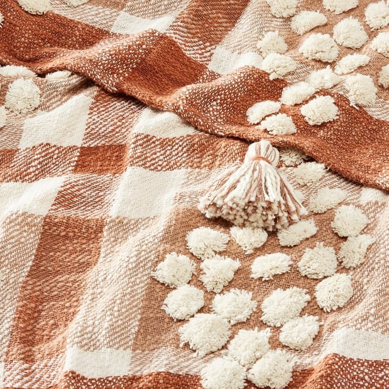 Hyde Tobacco & Rust Check Throw