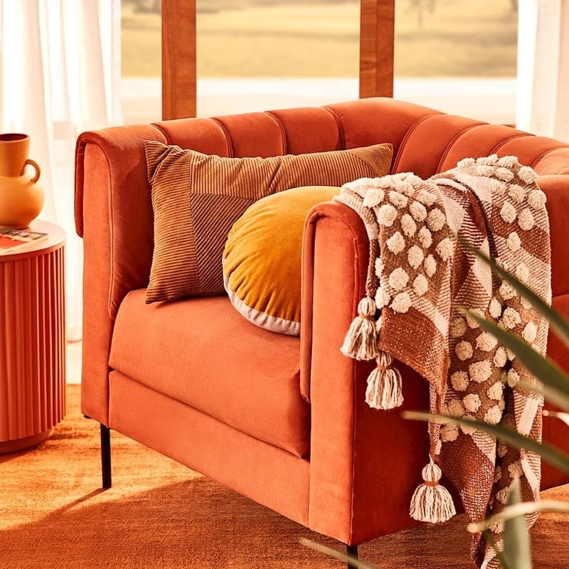 Hyde Tobacco & Rust Check Throw