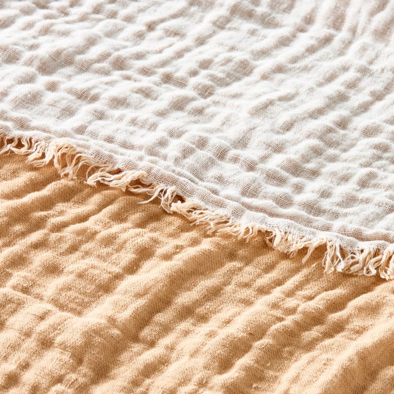Suri Tan Linen Throw