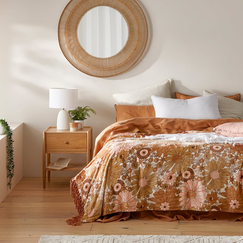 Supersoft Retro Floral Blanket