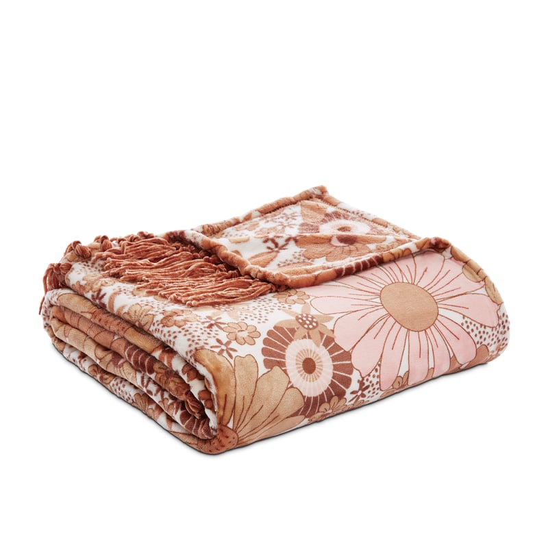 Supersoft Retro Floral Blanket