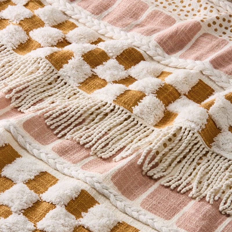 Paloma Brown Tufted Throw