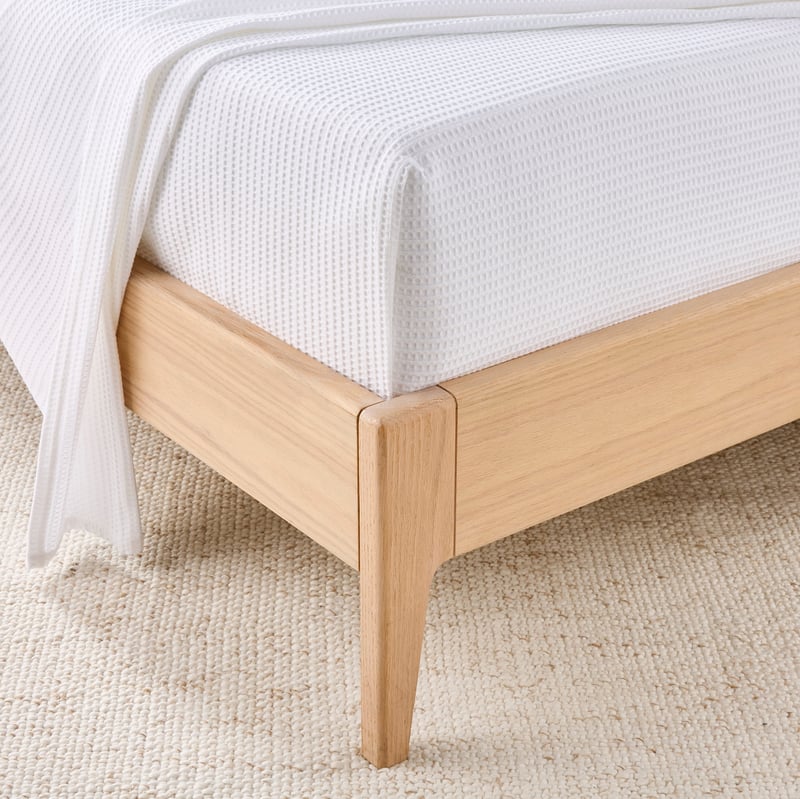 Waffle White Blanket