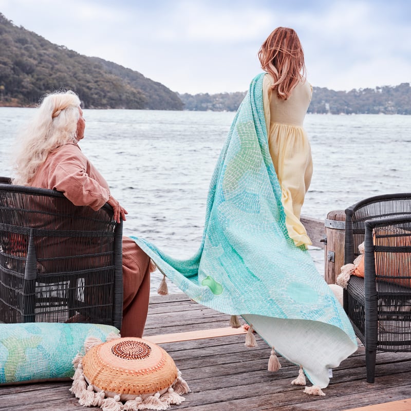 Miimi + Jiinda Lowanna Aqua Throw