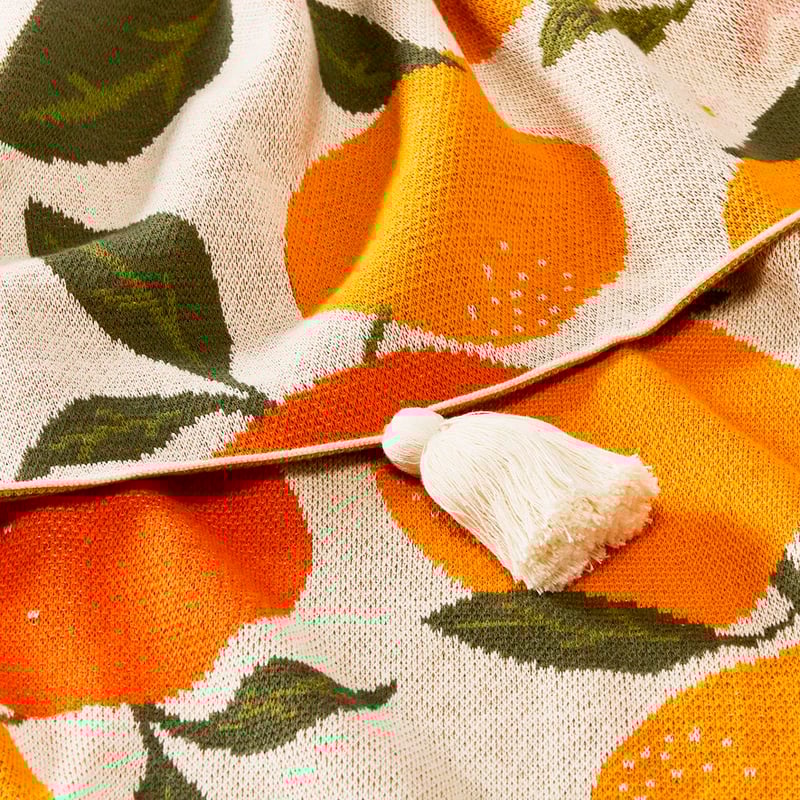 Oranges Knitted Throw