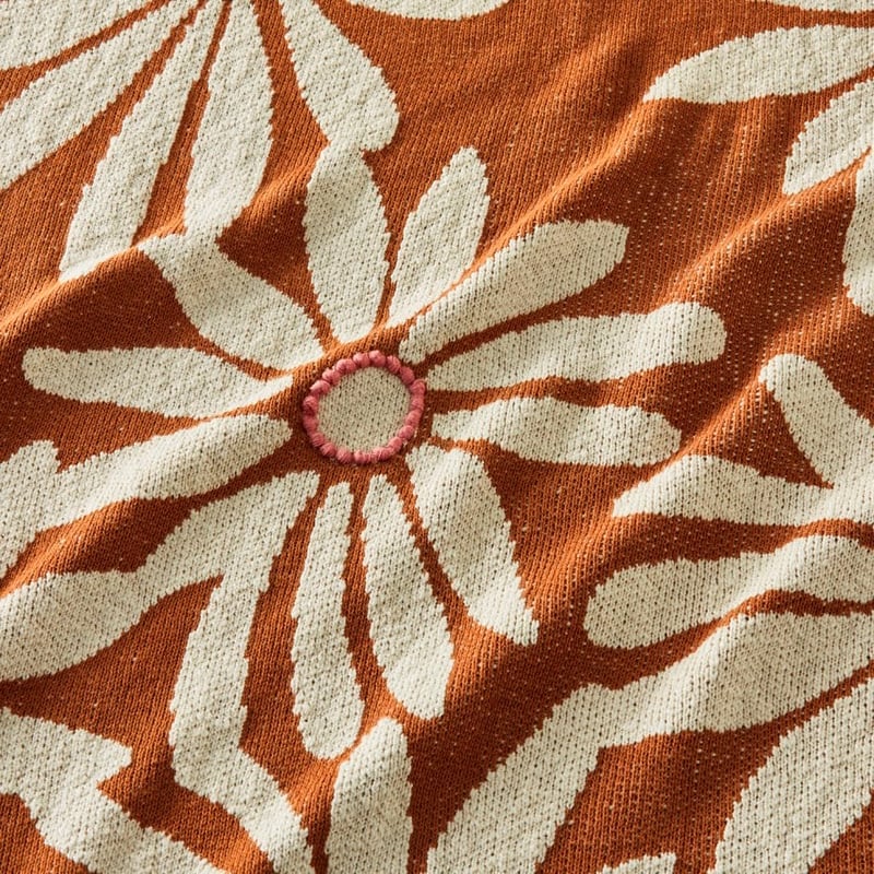 Missy Floral Brown Throw