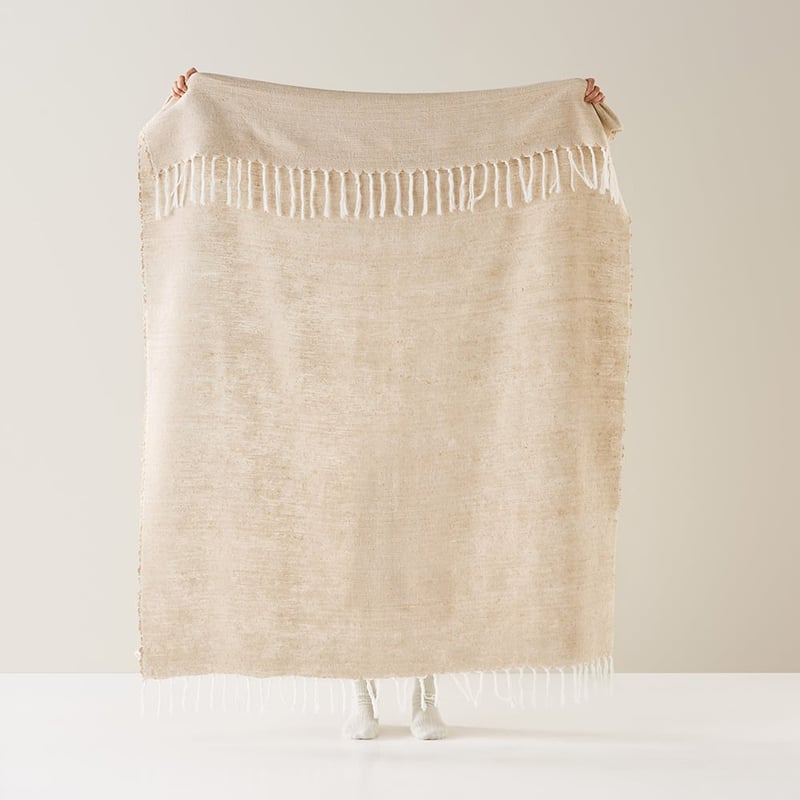 Caspian Natural & White Throw