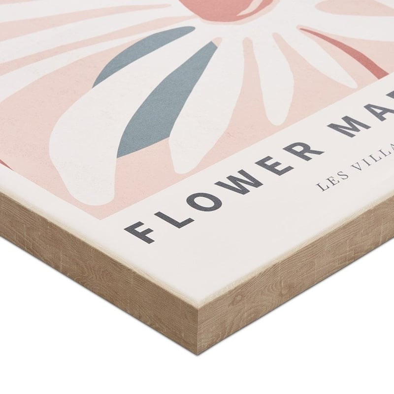 Vintage Dusty Pink Flower Market Poster