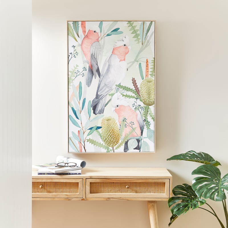 Native Bushland Pink Galah Canvas