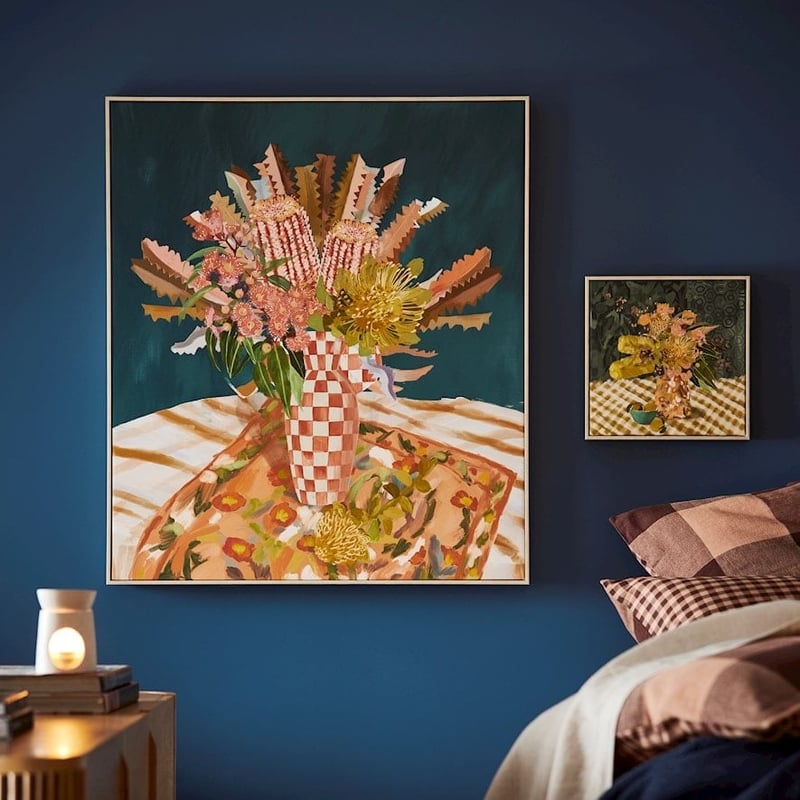 Table Flowers Orange Banksias Canvas