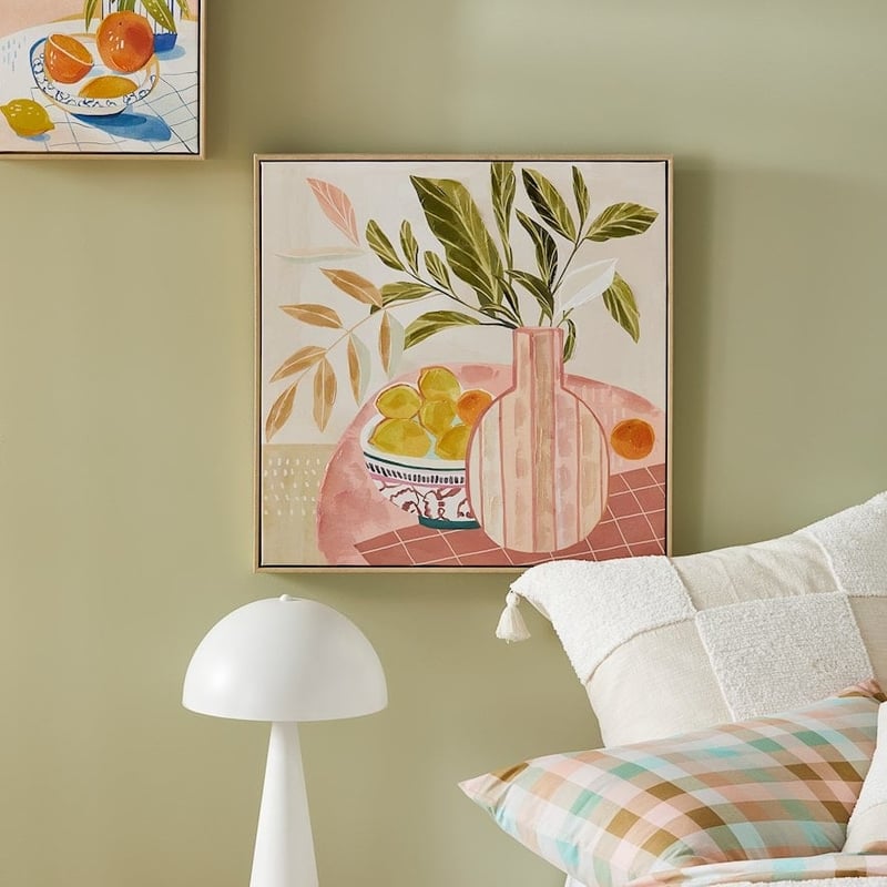 Valencia Pink Vase Canvas