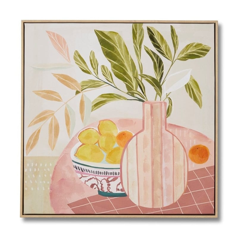 Valencia Pink Vase Canvas