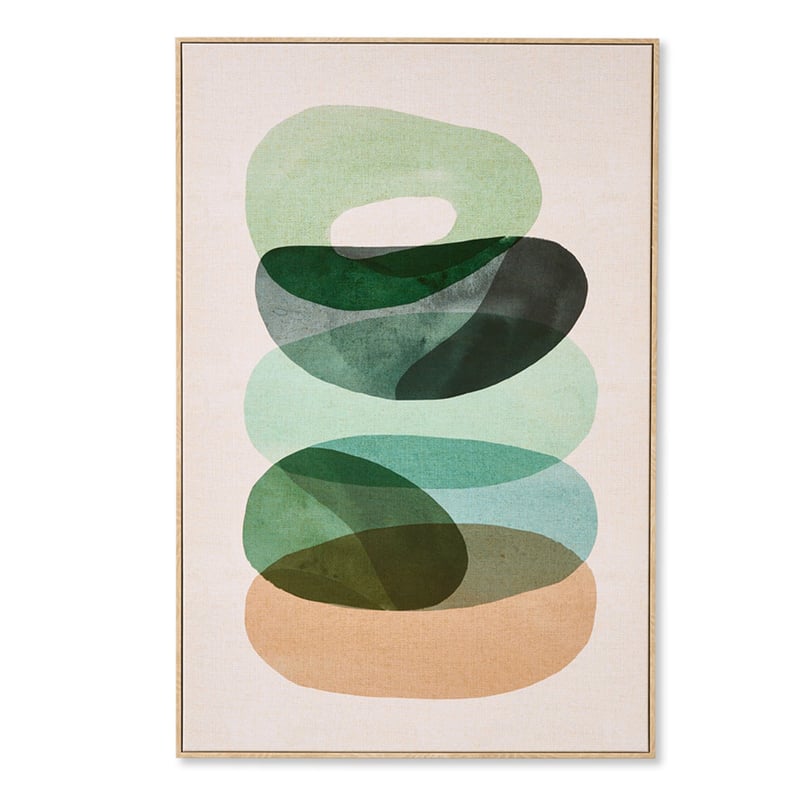 Retro Earth Stones Spring Collage Canvas