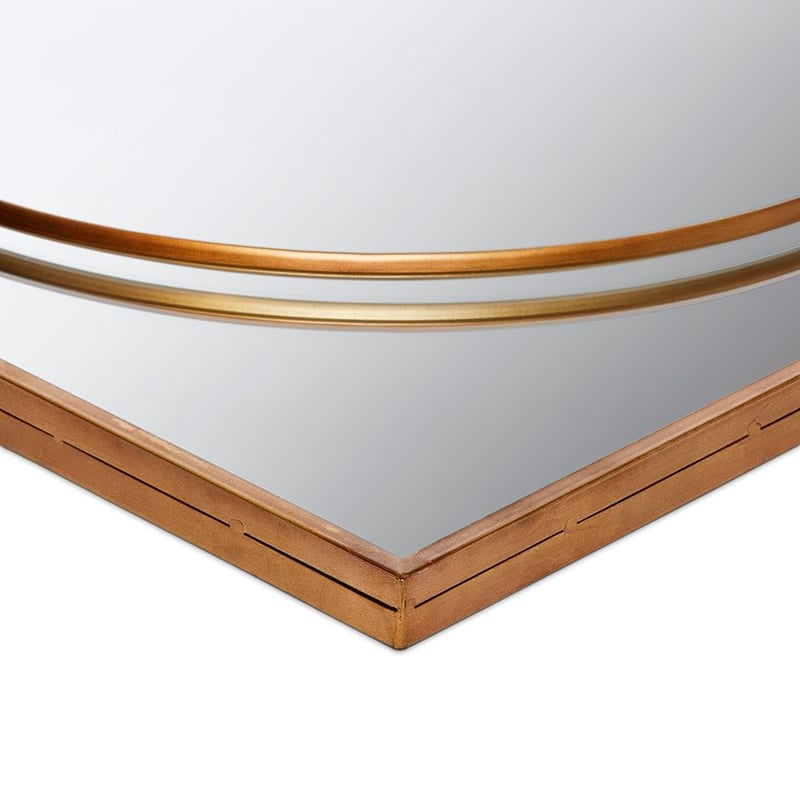 Gatsby Antique Gold Square Mirror