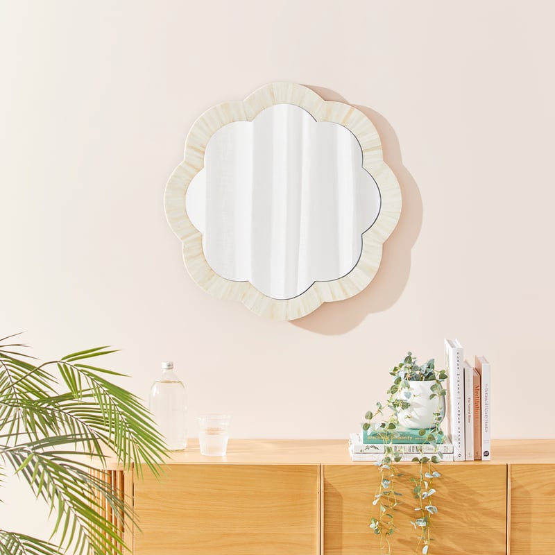Catania Ivory Flower Mirror