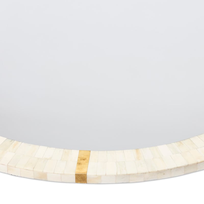 Catania Ivory & Brass Round Mirror