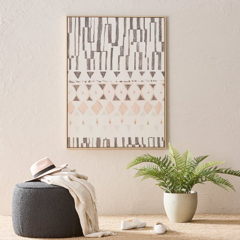 Aztec Diamond Blush Canvas