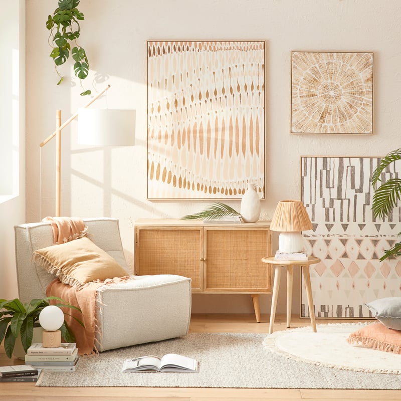 Aztec Diamond Blush Canvas