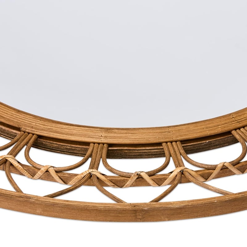 Barbados Natural Round Mirror