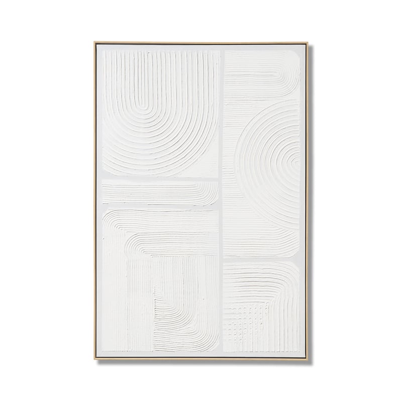 Moma White Modern Canvas