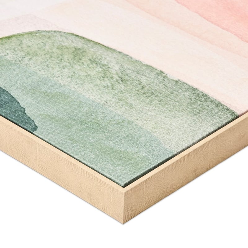 Abstract Collage Pink & Green Canvas