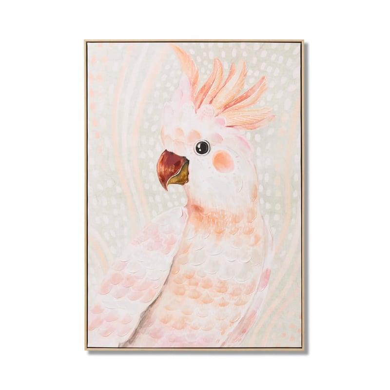 Aves Pink Cockatoo Canvas