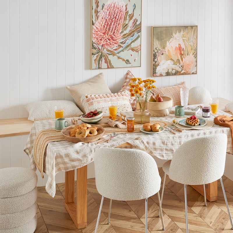 Native Peach Protea Canvas