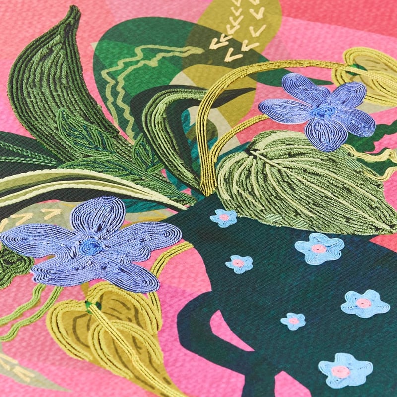 Frida Bouquet Leaves Canvas