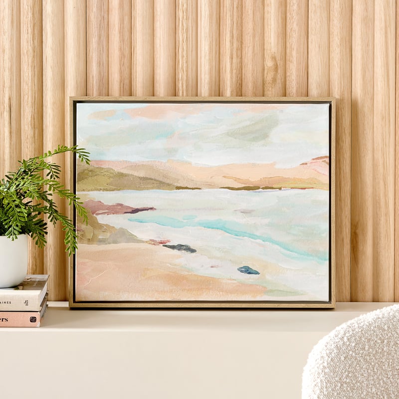 Summer Breeze Pastel Beach Canvas