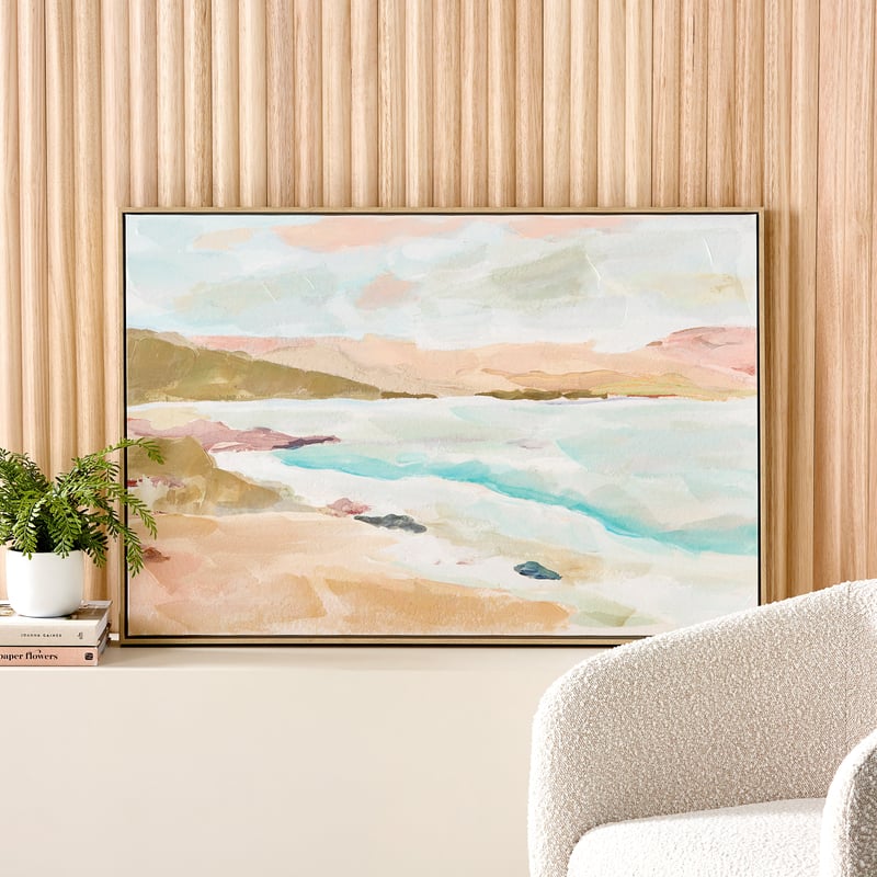 Summer Breeze Pastel Beach Canvas