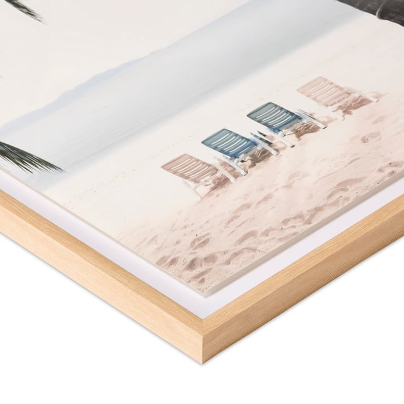 Island Framed Beach Chairs Wall Art