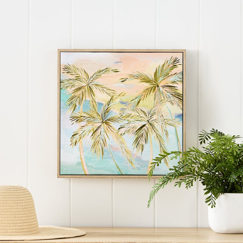 Ocean Breeze Palms Canvas