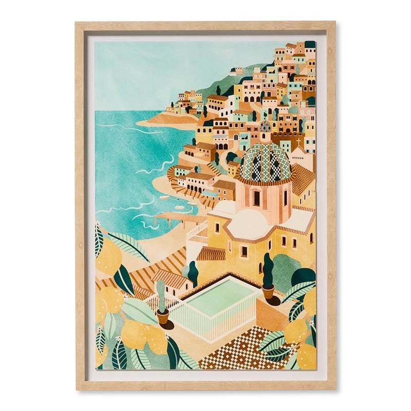 Mediterranean Village Positano Canvas