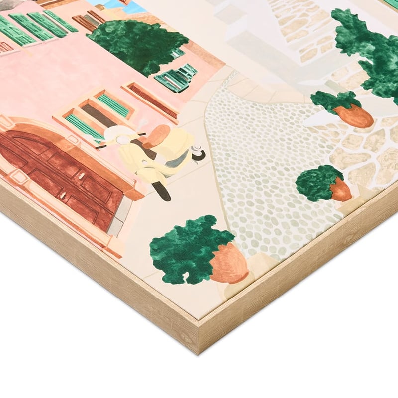 Mediterranean Village Vespa Canvas