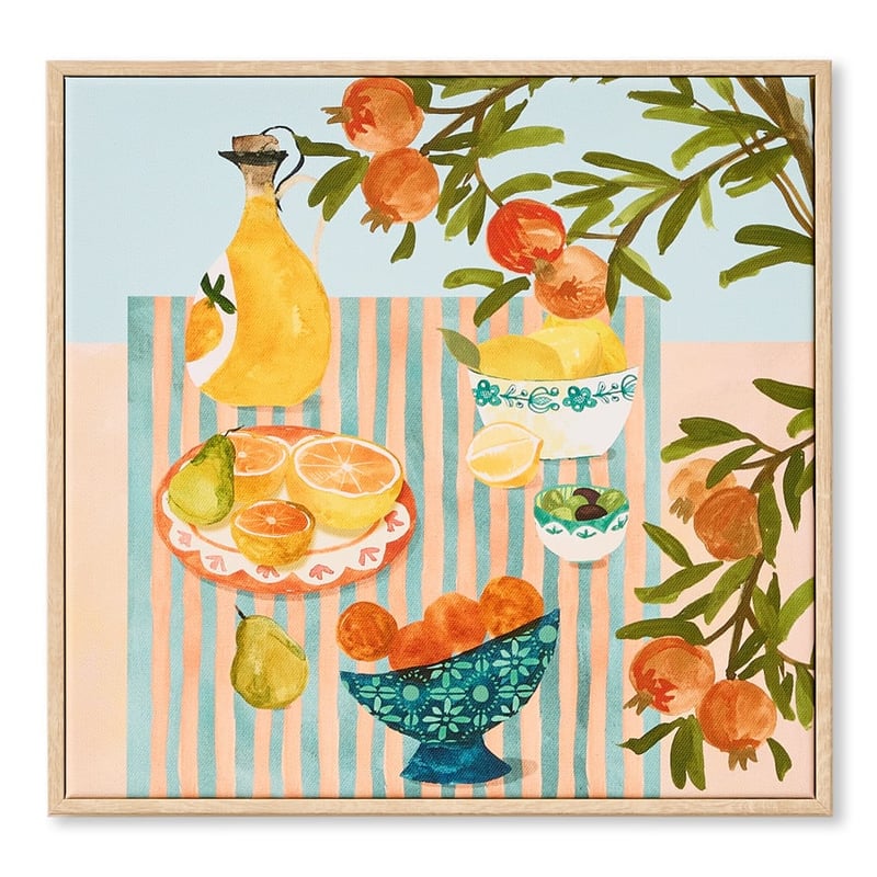 Mediterranean Table Fruit Bowl Canvas