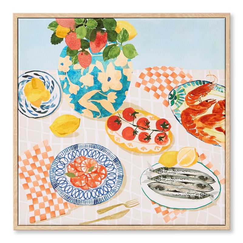 Mediterranean Table Seafood Feast Canvas