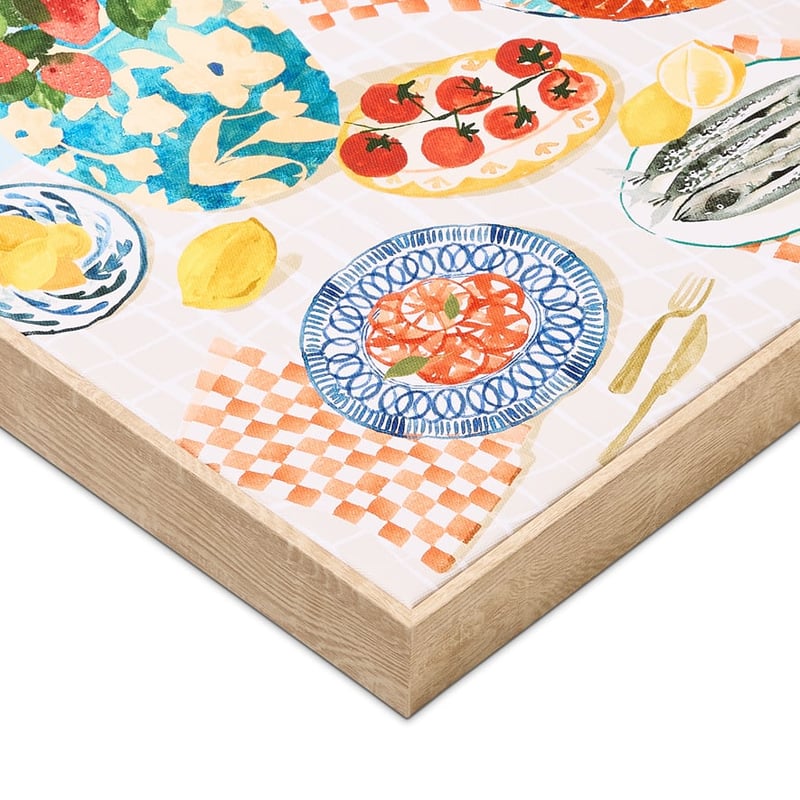 Mediterranean Table Seafood Feast Canvas