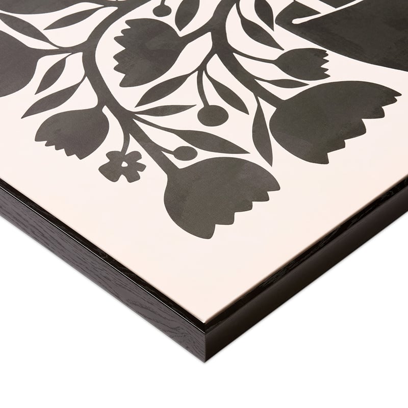 Still Life Black Flowers Canvas