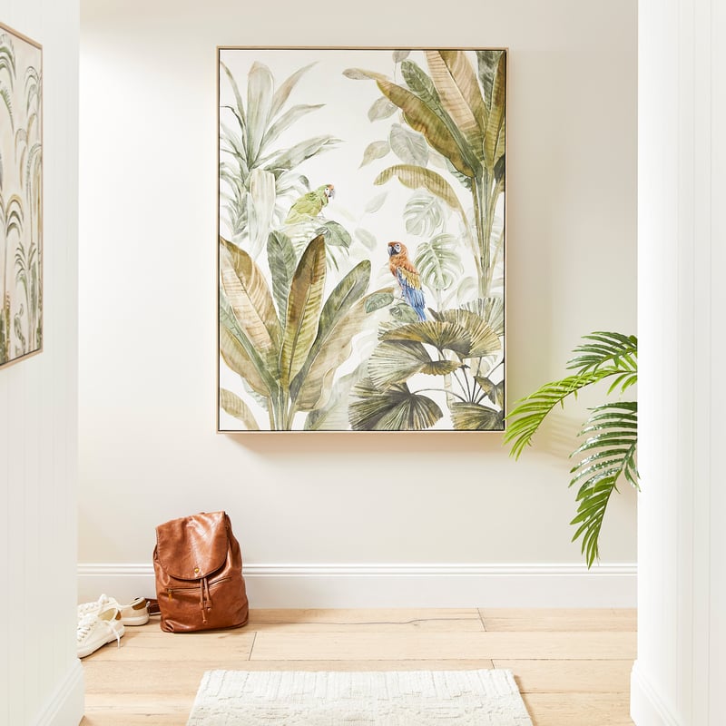 Rainforest Parrots Canvas