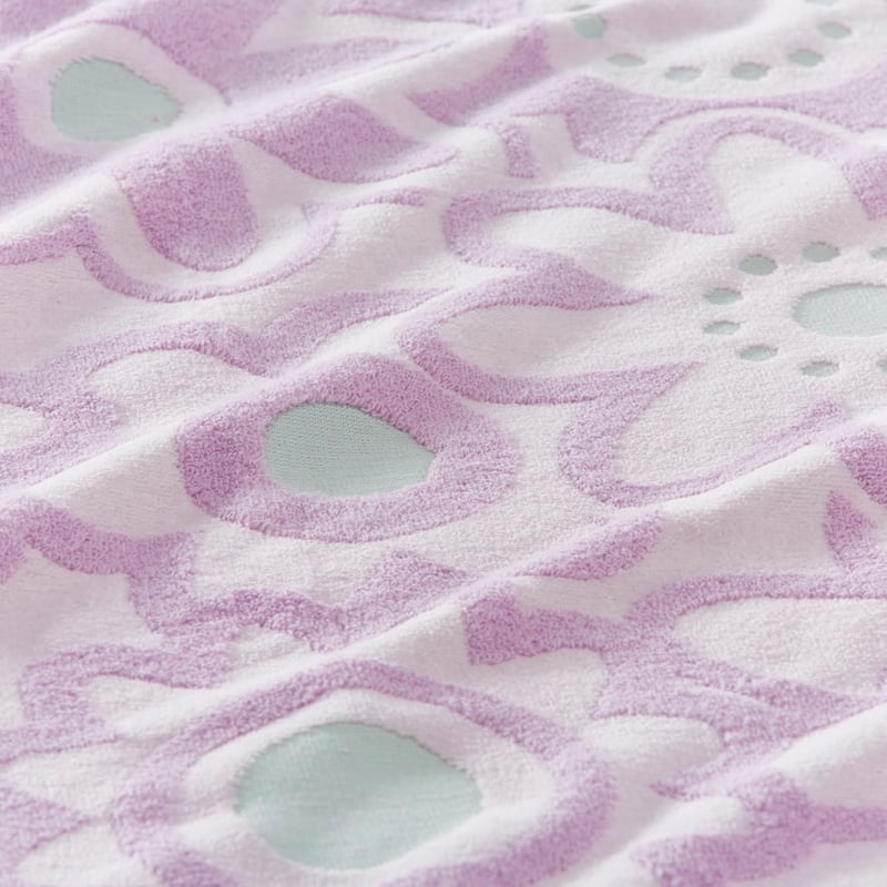 Poppy Floral Lilac & Mint Towel Range