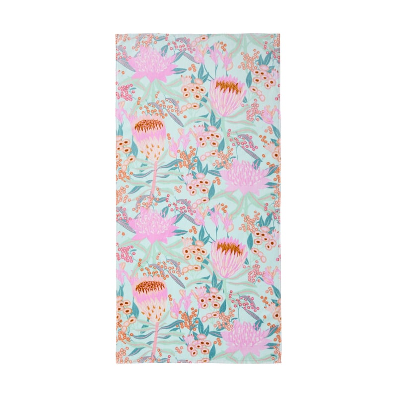 Kids Australian Floral Beach Printed Towel
