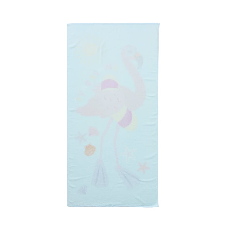 Kids Flamingo Swim Printed Beach Towel