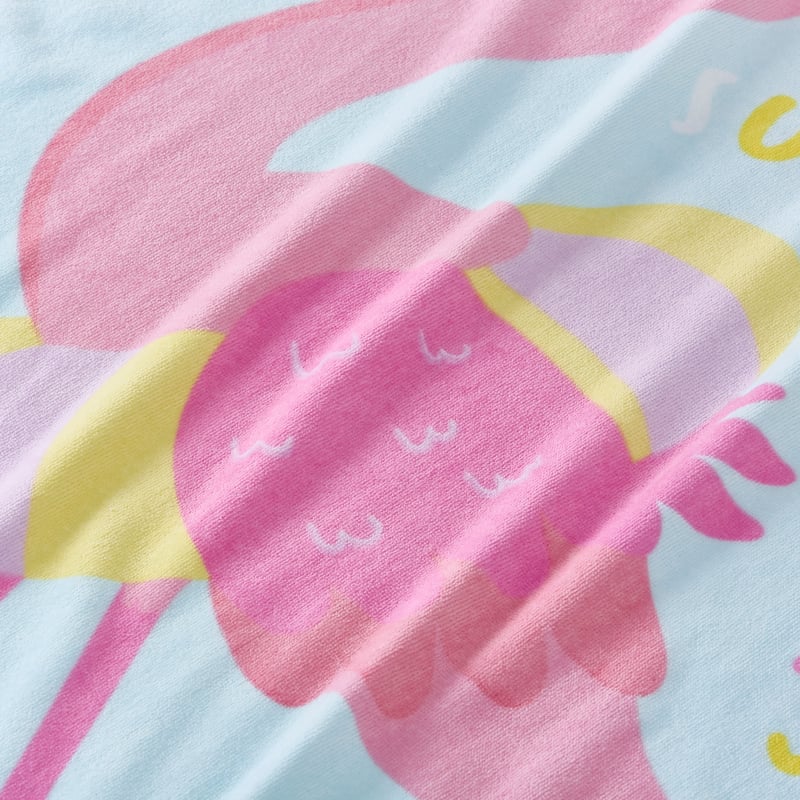 Kids Flamingo Swim Printed Beach Towel