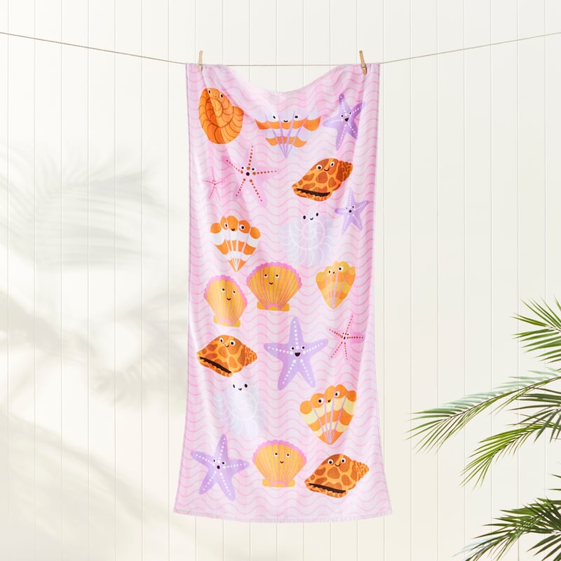 Kids Sea Shells Printed Beach Towel