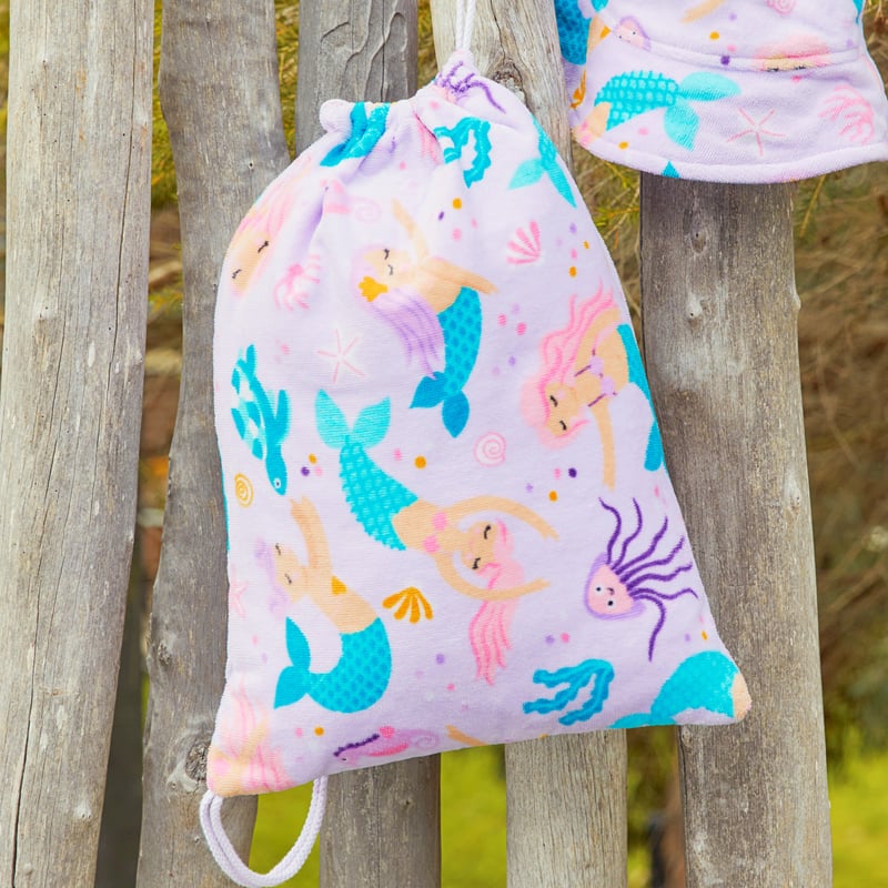 Kids Terry Mermaid Dreams Beach Bag