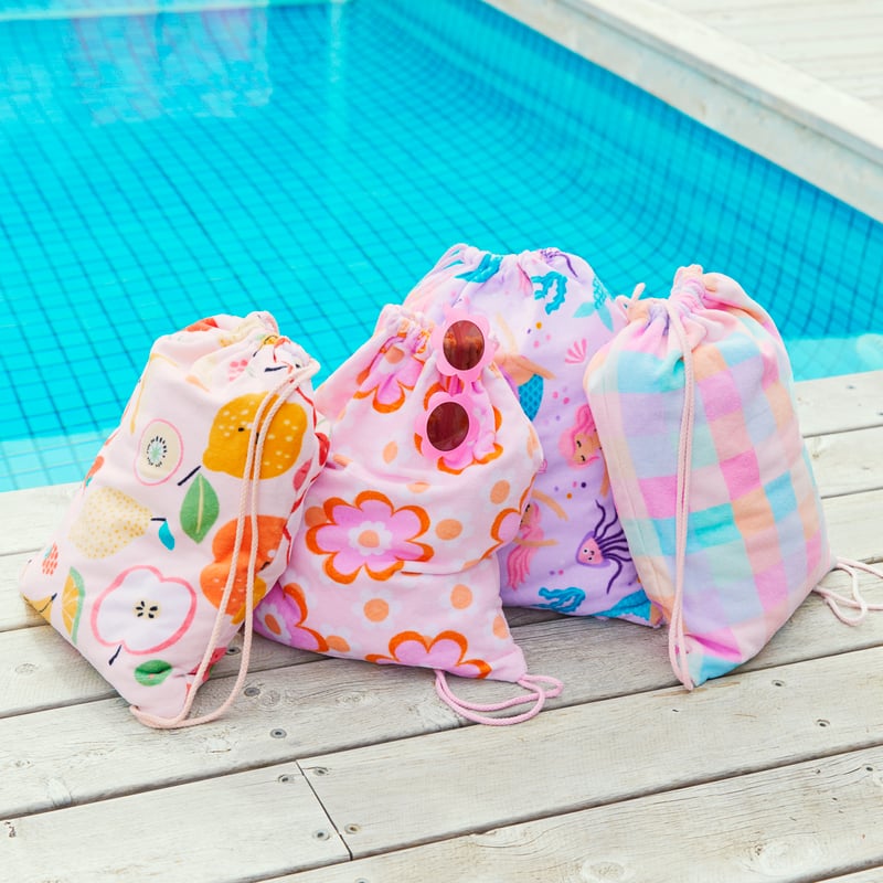 Kids Terry Mermaid Dreams Beach Bag