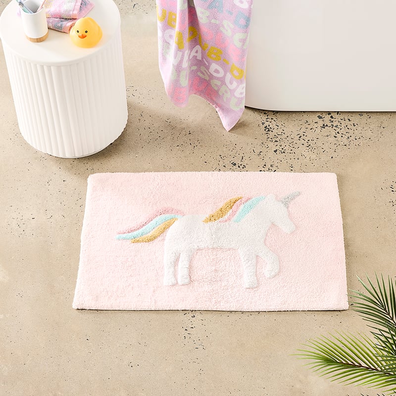 Unicorn Pink Bath Mat
