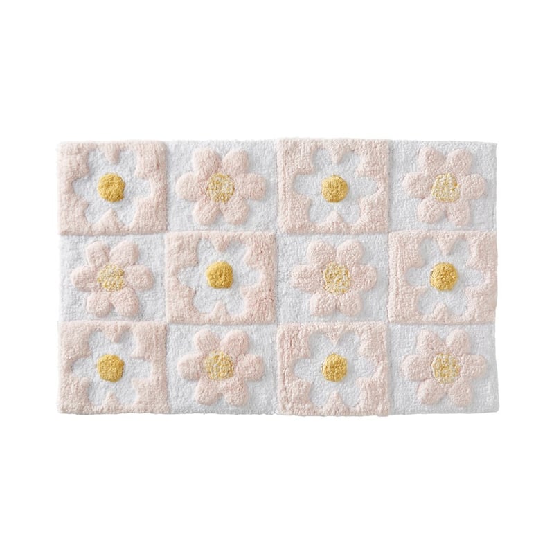 Daisy Pink Bath Mat