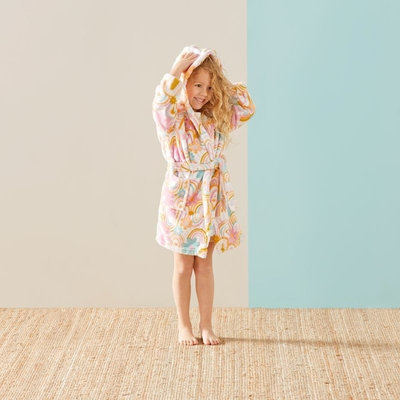 Ultra Soft Sunshine & Rainbows Kids Bath Robe
